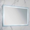Ady modern mirror with frosted glass edge and LED light