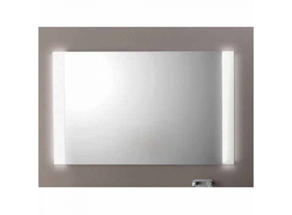 Contemporary bathroom mirror with LED lights, L1200xh.900 mm, Agata