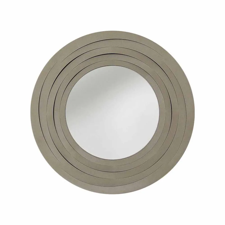 Modern Circular Wall Mirror in Colored Iron Made in Italy - Oregano Viadurini