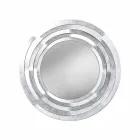 Modern Circular Wall Mirror in Colored Iron Made in Italy - Oregano Viadurini