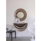 Modern Circular Wall Mirror in Colored Iron Made in Italy - Oregano Viadurini