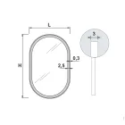 Oval Mirror with Metal Frame and Lights Made in Italy - Mozart Viadurini