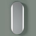 Oval Bathroom Mirror with Side Lights Made in Italy - Albert
