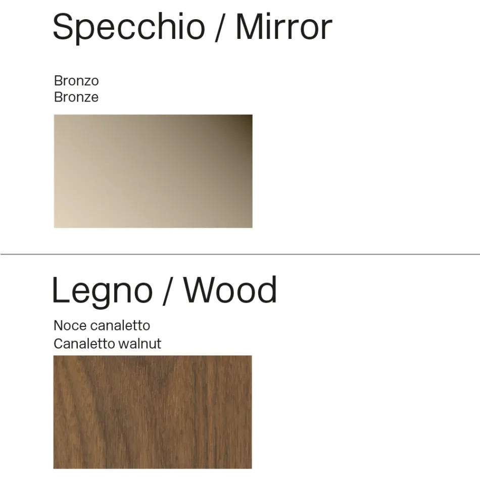 Square Mirror with Wooden Frame, Made in Italy - Vespera Viadurini