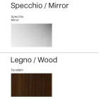 Square Mirror with Wooden Frame, Made in Italy - Vespera Viadurini