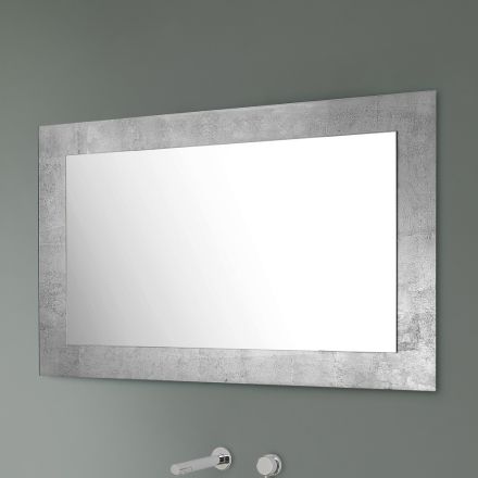 Rectangular Wall Mirror with Silver, Gold or Copper Glass Frame - Stileo Viadurini