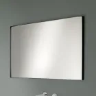 Rectangular Wall Mirror with Bronze, Black, Platinum or Copper Frame - Renga Viadurini