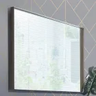 Rectangular Wall Mirror with Bronze, Black, Platinum or Copper Frame - Renga Viadurini