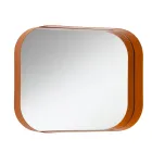 Rounded Rectangular Mirror, Metal Frame Made in Italy - Alexandra Viadurini