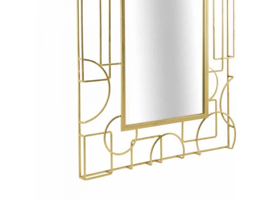Modern Design Rectangular Iron Wall Mirror - Plinio Viadurini