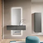 Rectangular Glass Mirror Backlit with LEDs Made in Italy - Solen Viadurini