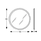 Round Mirror with Integrated LED Lighting Made in Italy - Vinci Viadurini