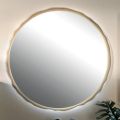 Round Mirror with Integrated LED Lighting Made in Italy - Vinci