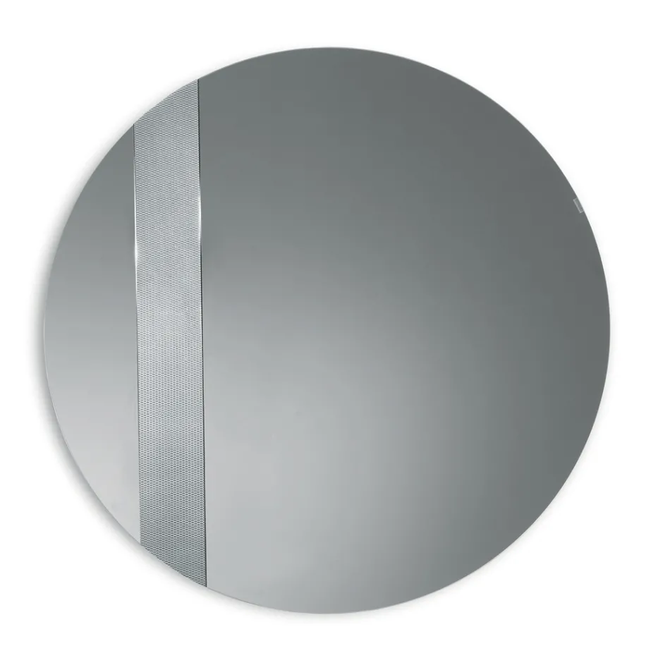 Round Mirror with Mesh Insert Made in Italy - Brigitta Viadurini