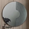 Round Wall Mirror with Mesh Insert Made in Italy - Annabella