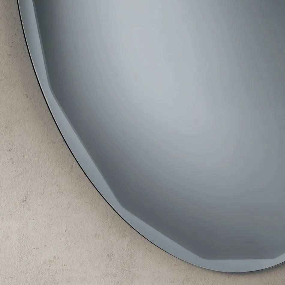 Round Wall Mirror with Lateral Grinding Made in Italy - Andreina Viadurini