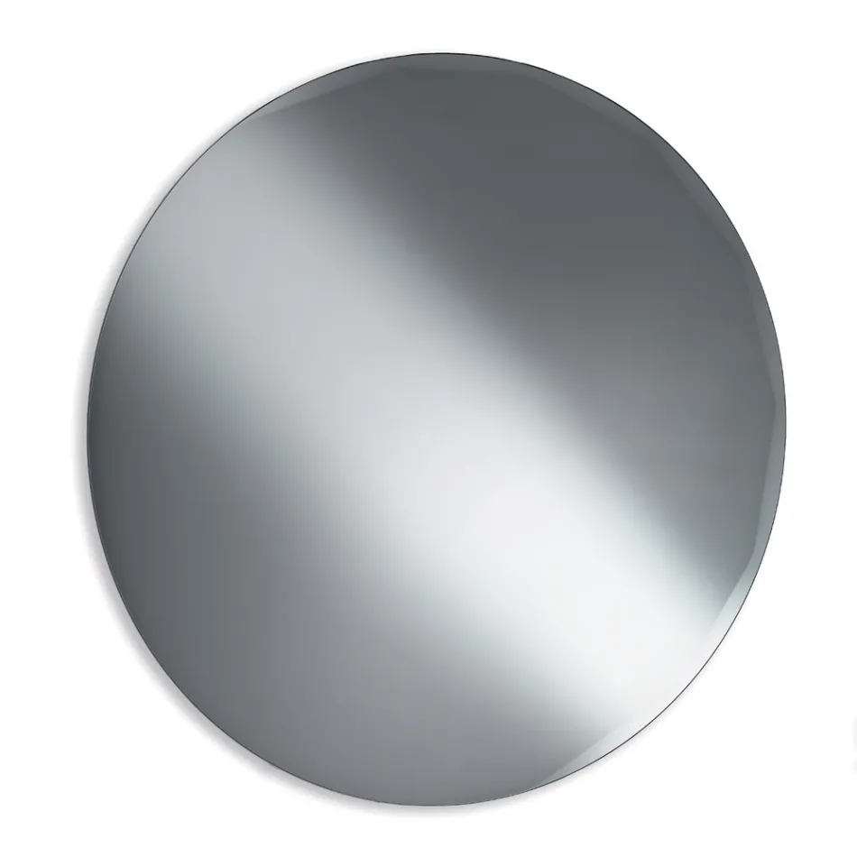 Round Wall Mirror with Lateral Grinding Made in Italy - Andreina Viadurini