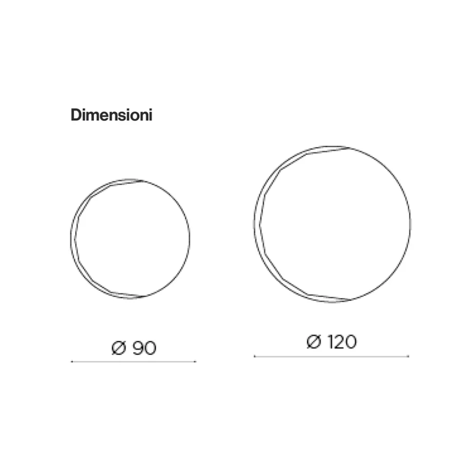 Round Wall Mirror with Lateral Grinding Made in Italy - Andreina Viadurini