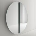 Round Wall Mirror with Central V-Cut that Separates the Panels - Spirit