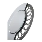 Round Iron Mirror with Side Decoration Made in Italy - Padlock Viadurini