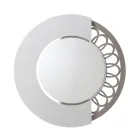 Round Iron Mirror with Side Decoration Made in Italy - Padlock Viadurini