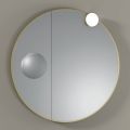 Round Wooden Mirror and Magnifying Mirror Made in Italy - Marie