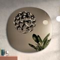 Shaped Mirror with Wavy Glass Insert Made in Italy - Adalberta