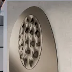 Shaped Mirror with Wavy Glass Insert Made in Italy - Adalberta Viadurini