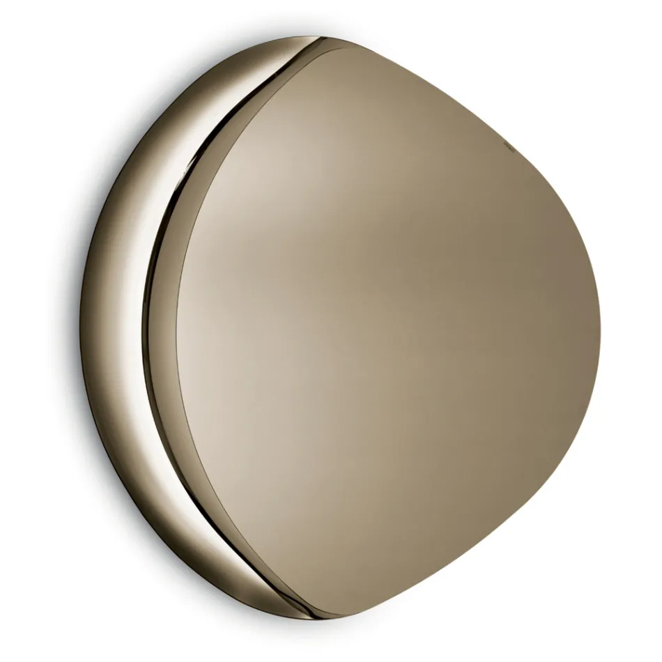 Abigaille Shaped Mirror with Semi-Frame in Fused Glass Made in Italy Viadurini