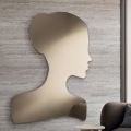 Shaped Mirror with a Woman's Face Made in Italy - Brunilde