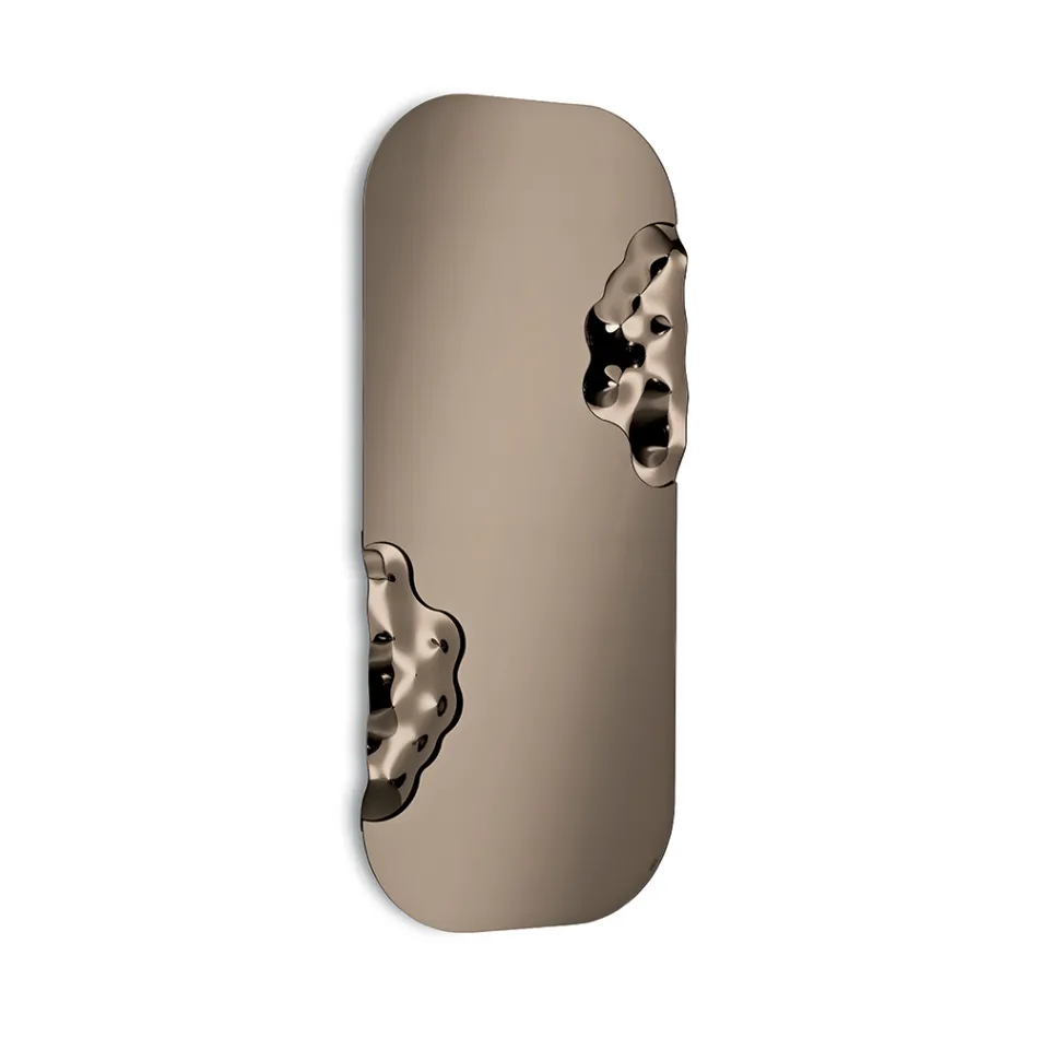 Rectangular Shaped Mirror with Wavy Glass Insert Made in Italy - Adelasia Viadurini