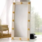 Vertical floor / wall mirror with Abel decorations, handmade Viadurini