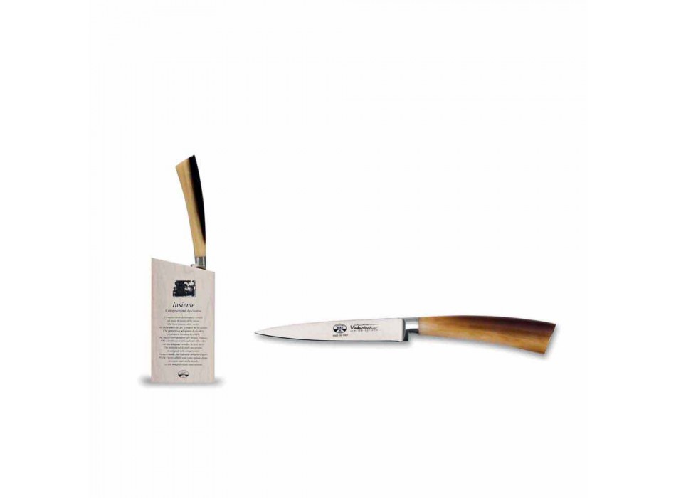 Straight Paring Knife Together with Ceppo Berti exclusively for Viadurini - Ovaro Viadurini