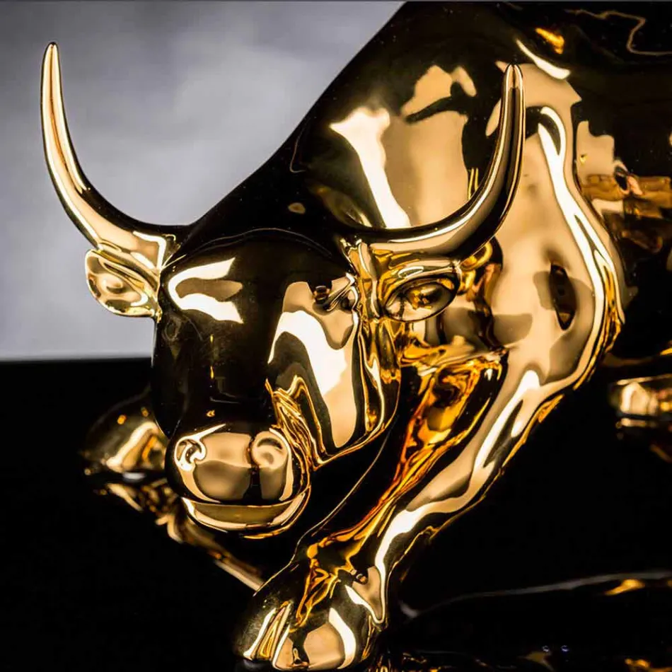 Handmade Ceramic Bull-Shaped Figurine Made in Italy - Bulino Viadurini