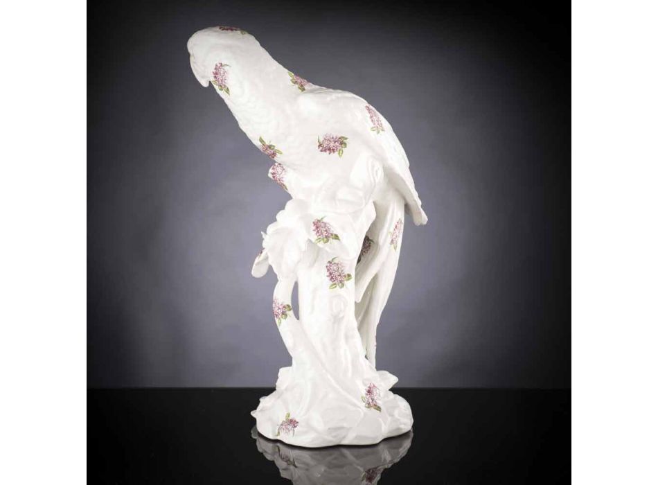 Handmade Ceramic Parrot-Shaped Figurine Made in Italy - Pagallo Viadurini
