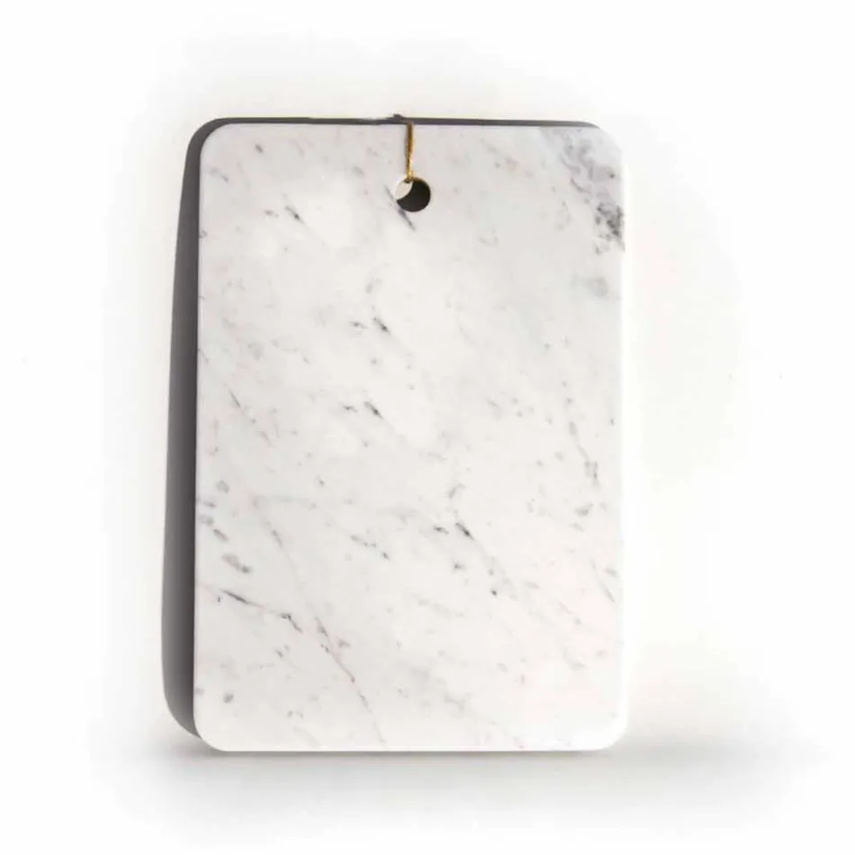Cutting board in Carrarra White Marble of Made in Italy Design - Masha Viadurini