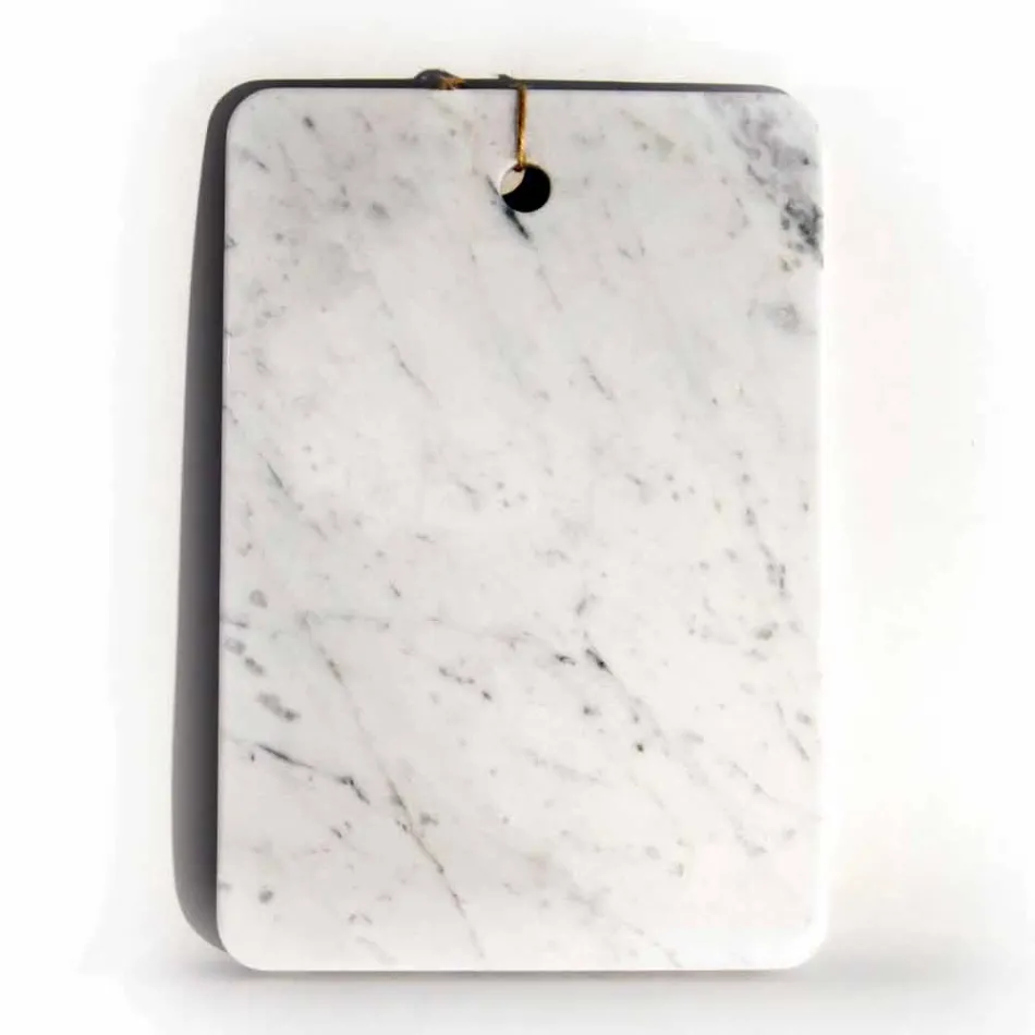 Cutting board in Carrarra White Marble of Made in Italy Design - Masha Viadurini