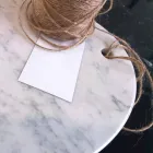 Modern Oval Cutting Board in White Carrara Marble Made in Italy - Masha Viadurini