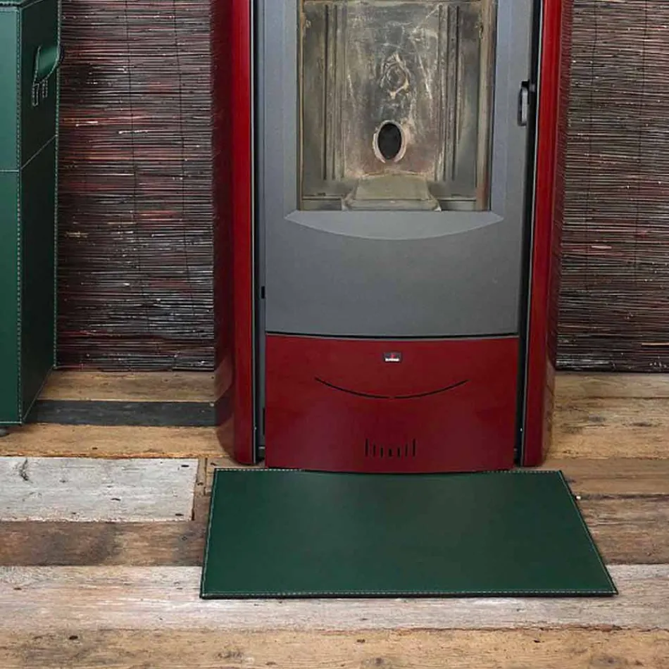 Leather mat for Fireplace / Stove Virgilio Made in Italy Viadurini