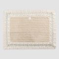 Rectangular Bath Rug in Cotton Terry with Luxury Tassel Lace - Lippon