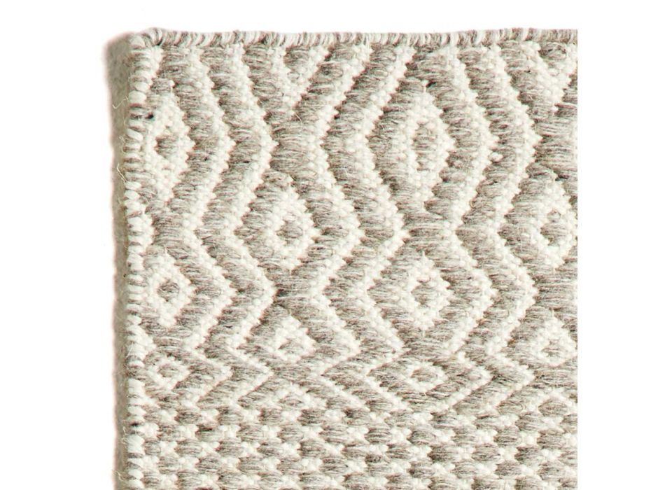 Modern Design Living Room Carpet in Handmade Wool and Cotton - Minera Viadurini