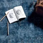 Living room carpet in Cotton, Viscose and Wool Produced on a manual loom - Melita Viadurini