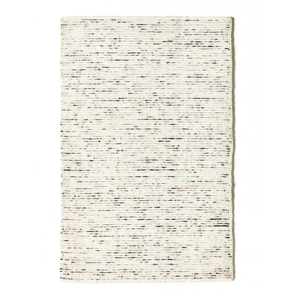 Living room carpet in Cotton, Viscose and Wool Produced on a manual loom - Melita Viadurini