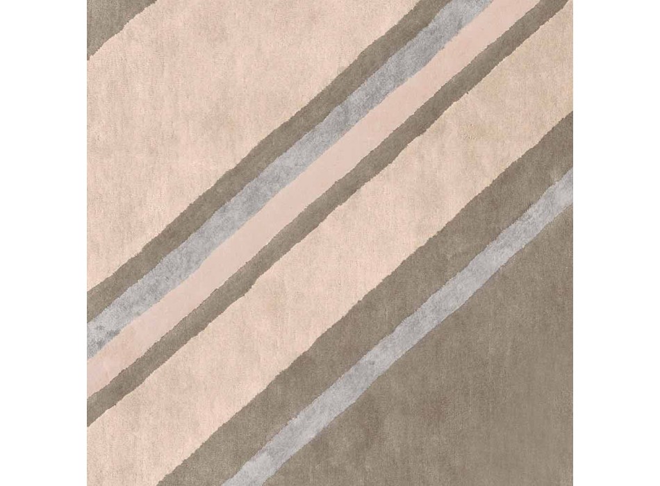 Living Room Carpet in Wool, Cotton and Viscose, Luxury Made in Italy - Rick Viadurini
