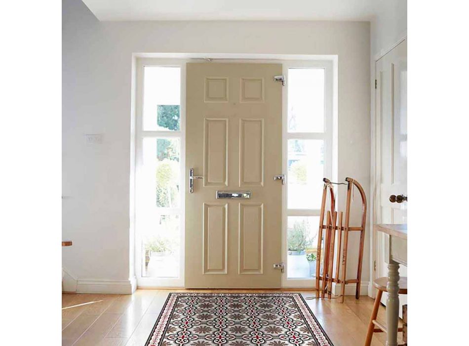 Design Rectangular Living Room Carpet in PVC and Polyester - Coria Viadurini