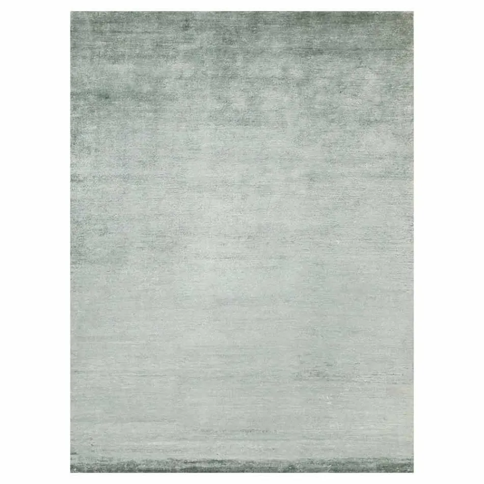 Colored and Modern Design Carpet in Silk and Cotton 2 Dimensions - Zefiro Viadurini