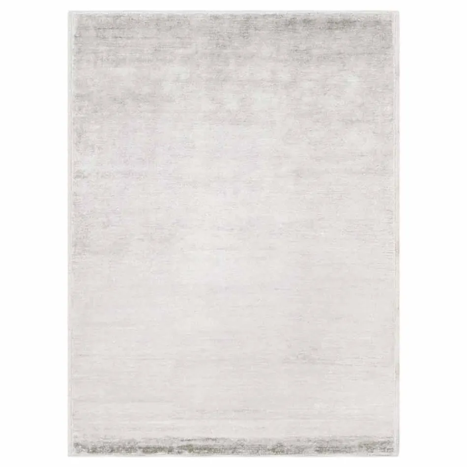 Colored and Modern Design Carpet in Silk and Cotton 2 Dimensions - Zefiro Viadurini