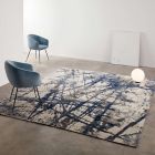 Modern Design Patterned Living Room Carpet in Bamboo Silk and Wool - Laptos Viadurini