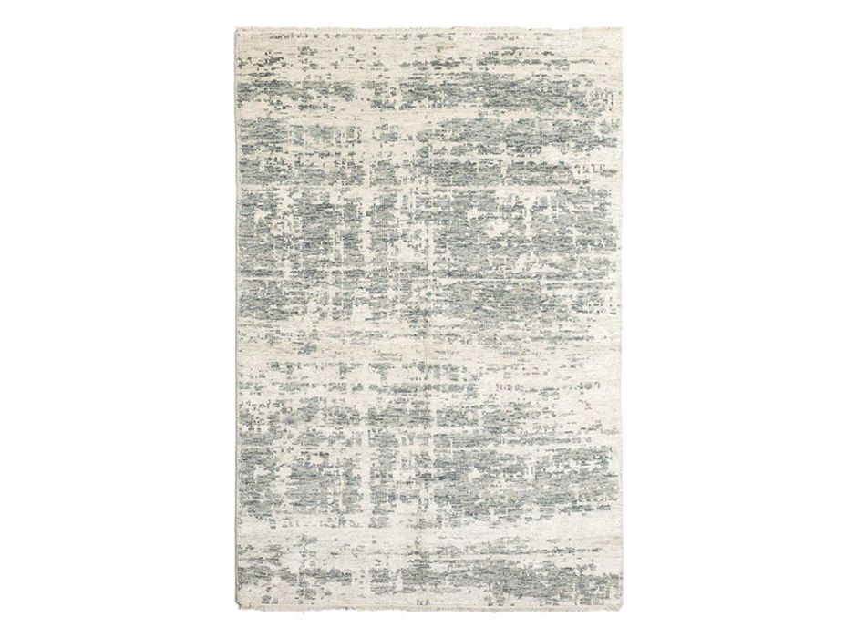Hand-Woven Design Rug in Wool and Cotton for Living Room - Copper Viadurini