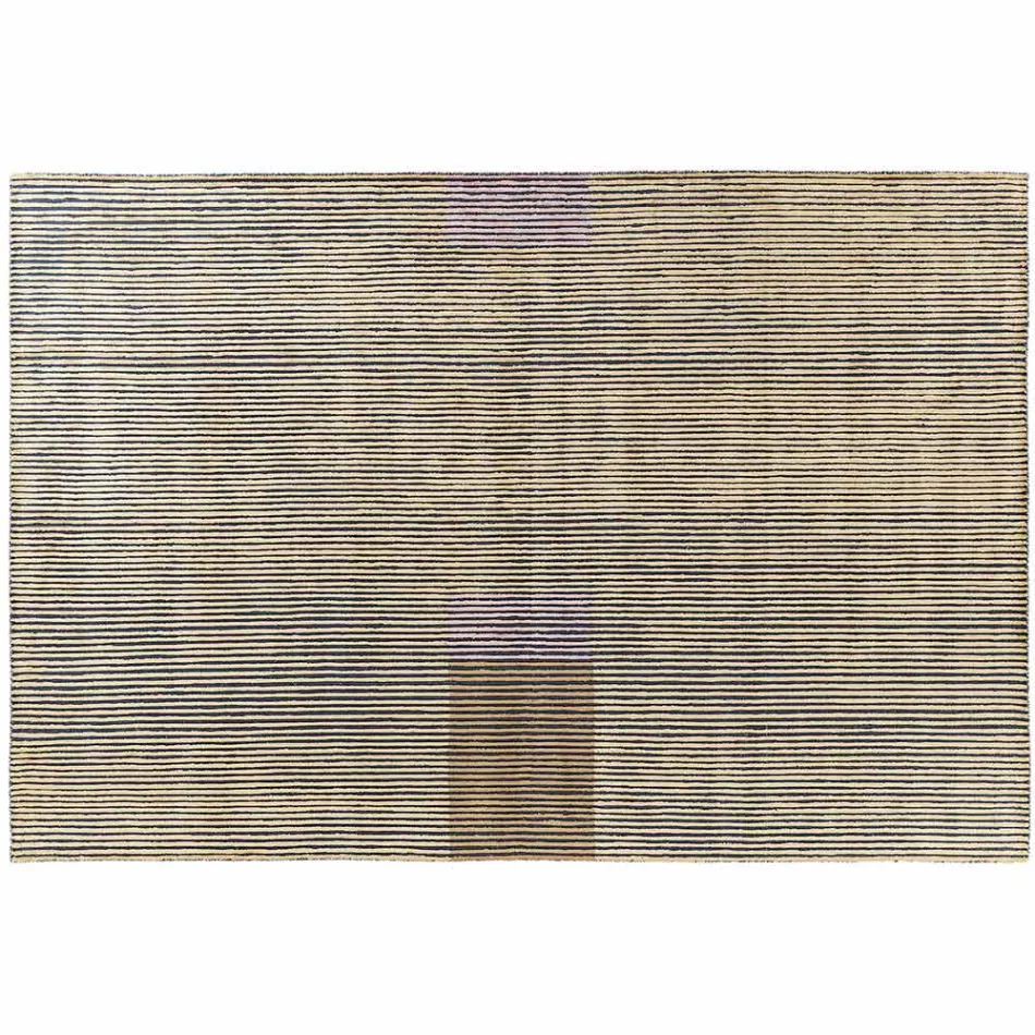Handmade Modular Colored Viscose Rug Woven in India - Gilberto Viadurini